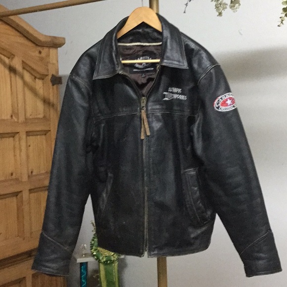 Trophy horse leather jacket ranch coat cutting horse equestrian cowboy rodeo - Picture 2 of 11